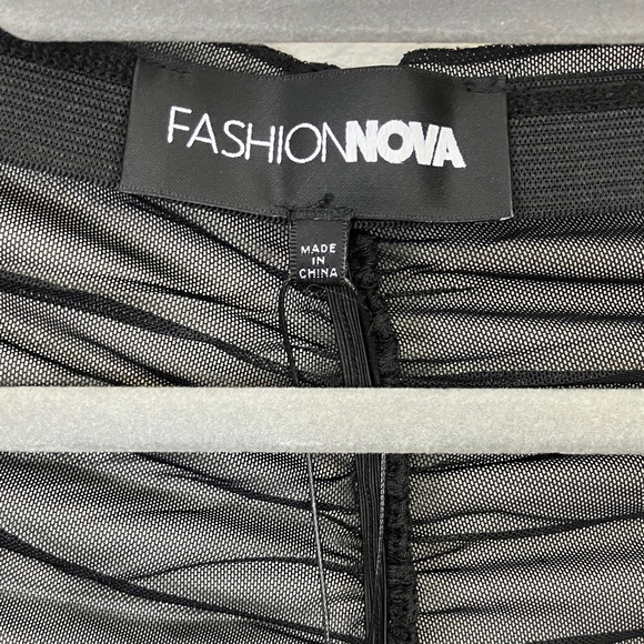 NWT Fashion Nova Sheer Rusched Leggings - Picture 4 of 10